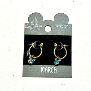 March Birthstone Disney Earrings
